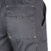 Pantalón de trabajo stretch bicolor en combinación Gris/Amarillo Flúor, con detalles flúor y múltiples bolsillos, modelo Velilla 103008S