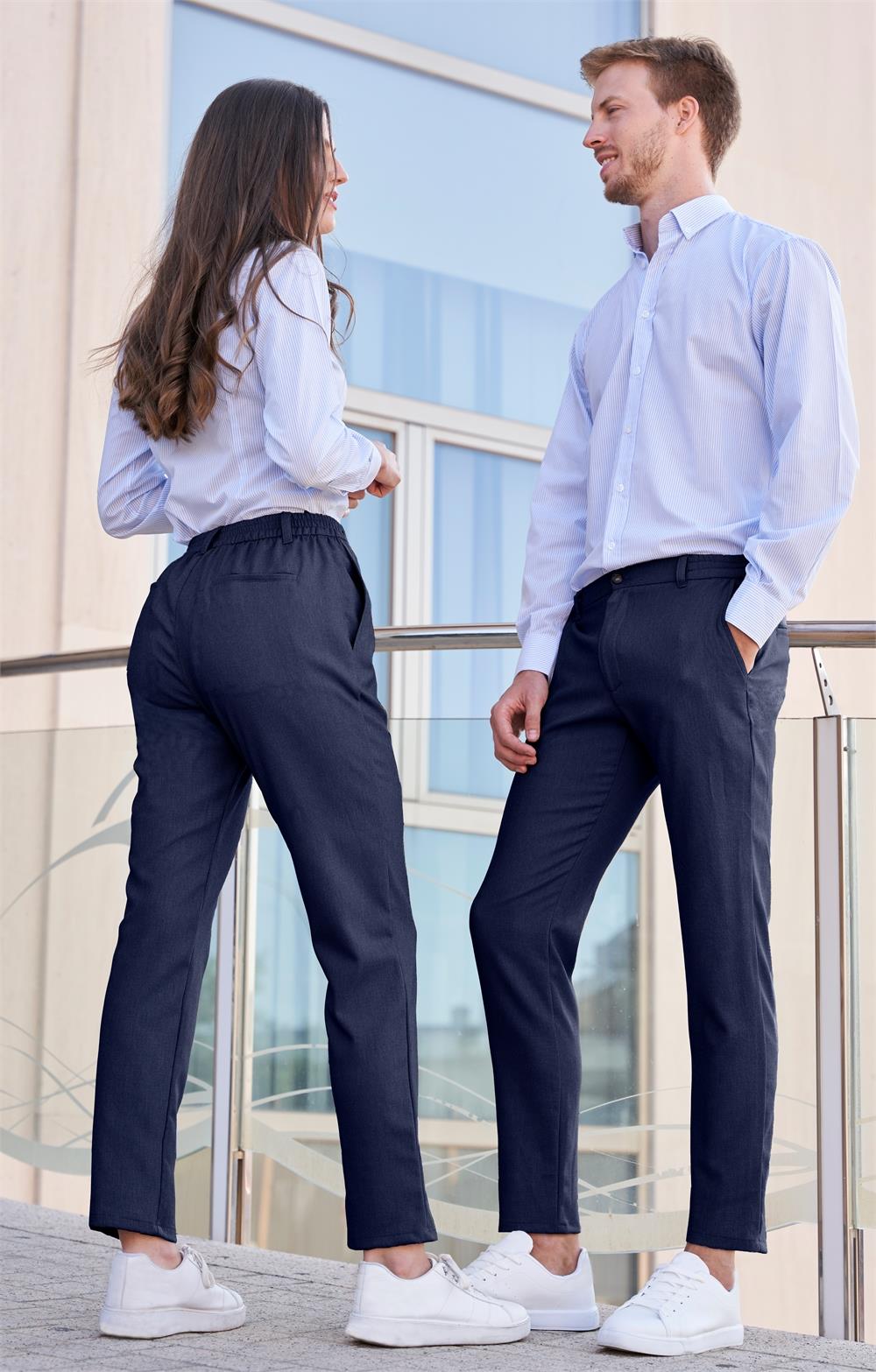 Pantalón laboral unisex COLOR azul marino transpirable y ligero para trabajo, cómodo y resistente