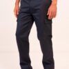 pantalón de trabajo elástico slim multibolsillos azul marino profesional
