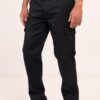 pantalón de trabajo elástico slim multibolsillos negro profesional