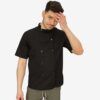 Chaqueta de Cocina Manga Corta color negro
