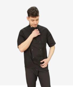 Chaqueta de Cocina Manga Corta color negro