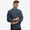 Chaqueta de cocina denim Uniforgran de manga larga, diseño moderno y resistente, ideal para chefs profesionales