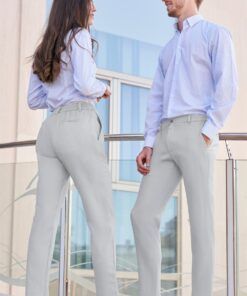 Pantalón laboral unisex COLOR gris transpirable y ligero para trabajo, cómodo y resistente