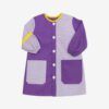 Babero infantil Vichy Morado personalizado para guardería y colegio