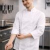 chaqueta de cocina blanca profesional hombre chef uniforme hosteleria