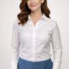 Camisa manga larga mujer blanca entallada uniforme hostelería