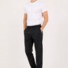 Pantalón microfibra corte recto negro unisex transpirable uniforme profesional