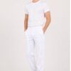 pantalón microfibra blanco corte recto unisex uniforme profesional transpirable