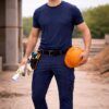 pantalon de trabajo azul marino stretch multibolsillos comodo y resisten