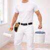 pantalon de trabajo blanco multibolsillos resistente y comodo para profesionales