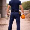 pantalon de trabajo azul marino stretch multibolsillos comodo y resisten