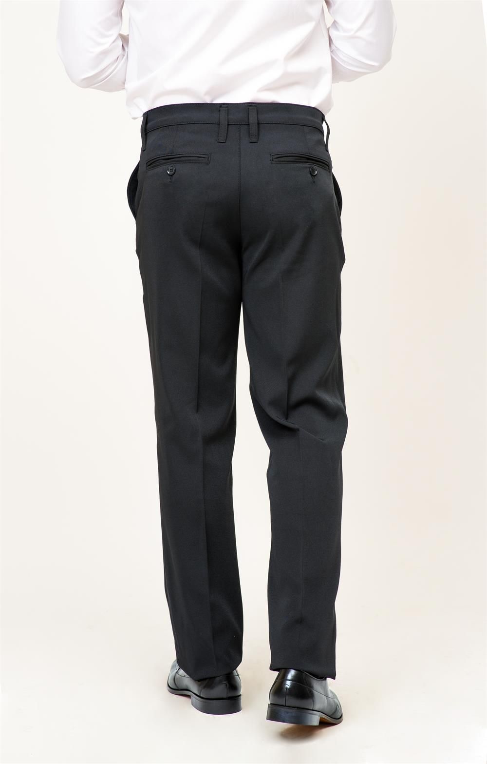 Pantalón chino hombre azul marino oscuro uniforme profesional elegante y cómodo