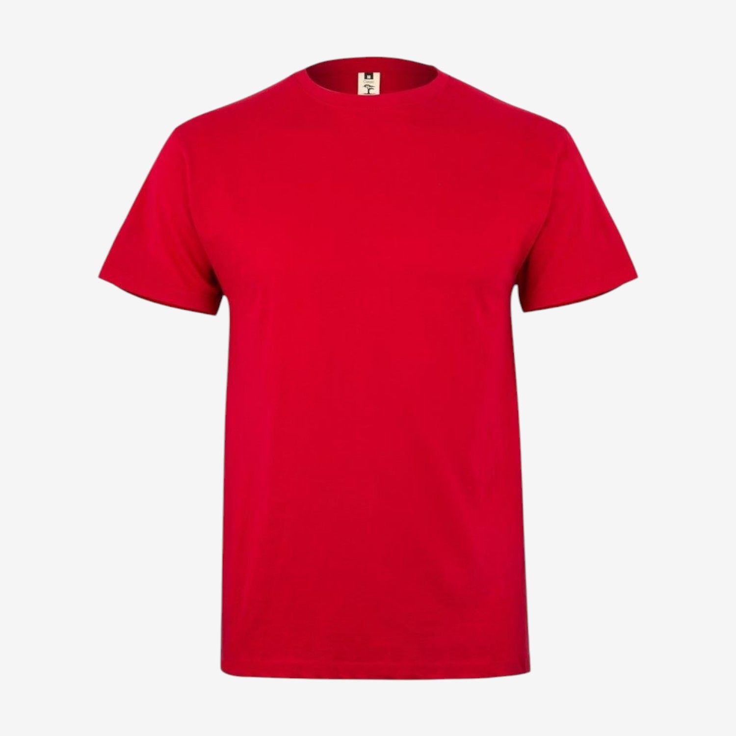 Camiseta manga corta de algodón con cuello redondo