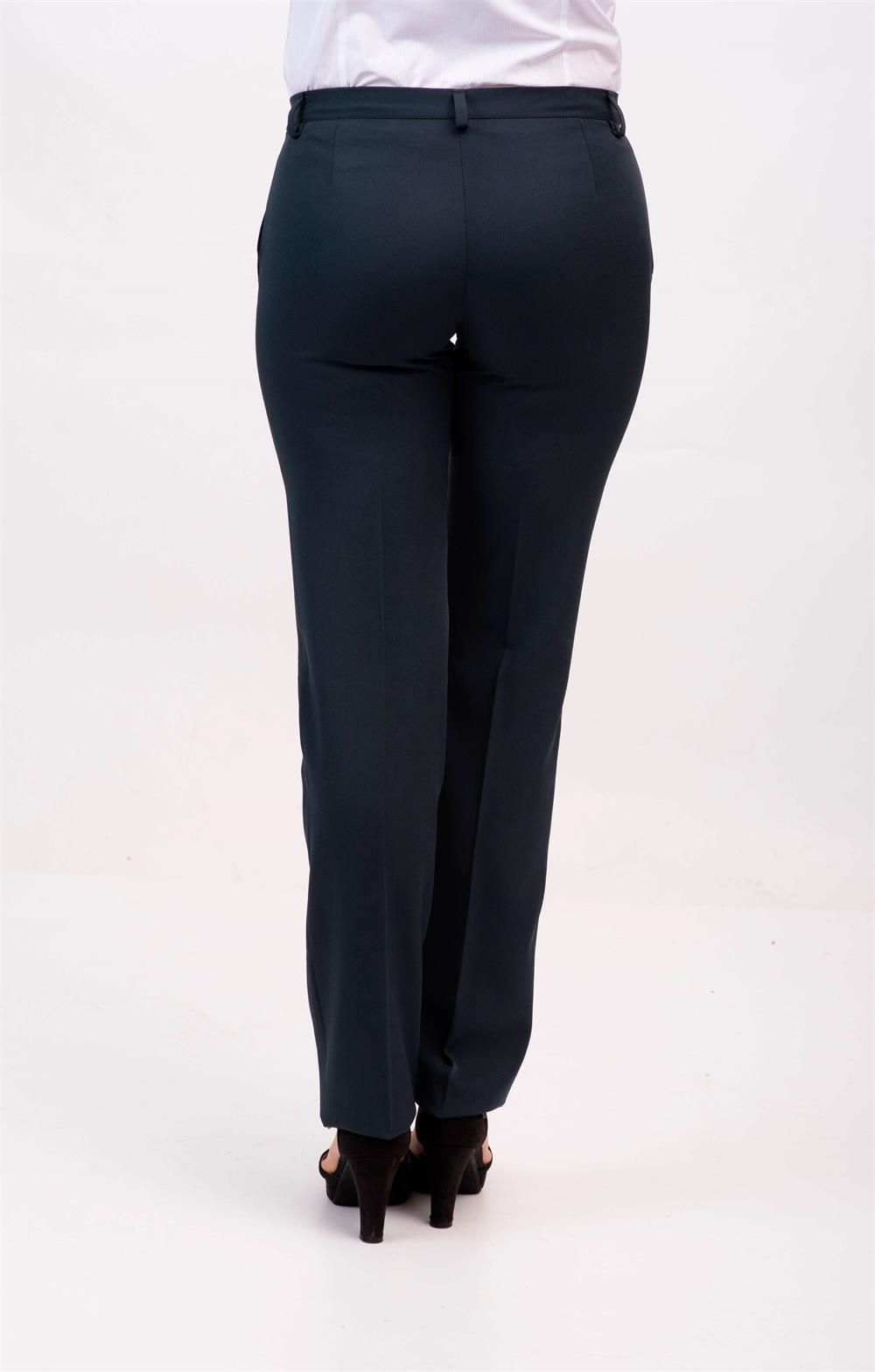 Pantalón de trabajo mujer azul marino elástico elegante cómodo uniforme profesional