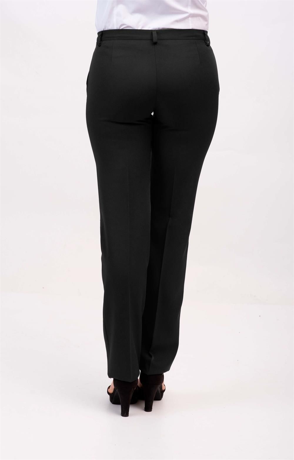 Pantalón de trabajo mujer negro elástico elegante cómodo uniforme profesional