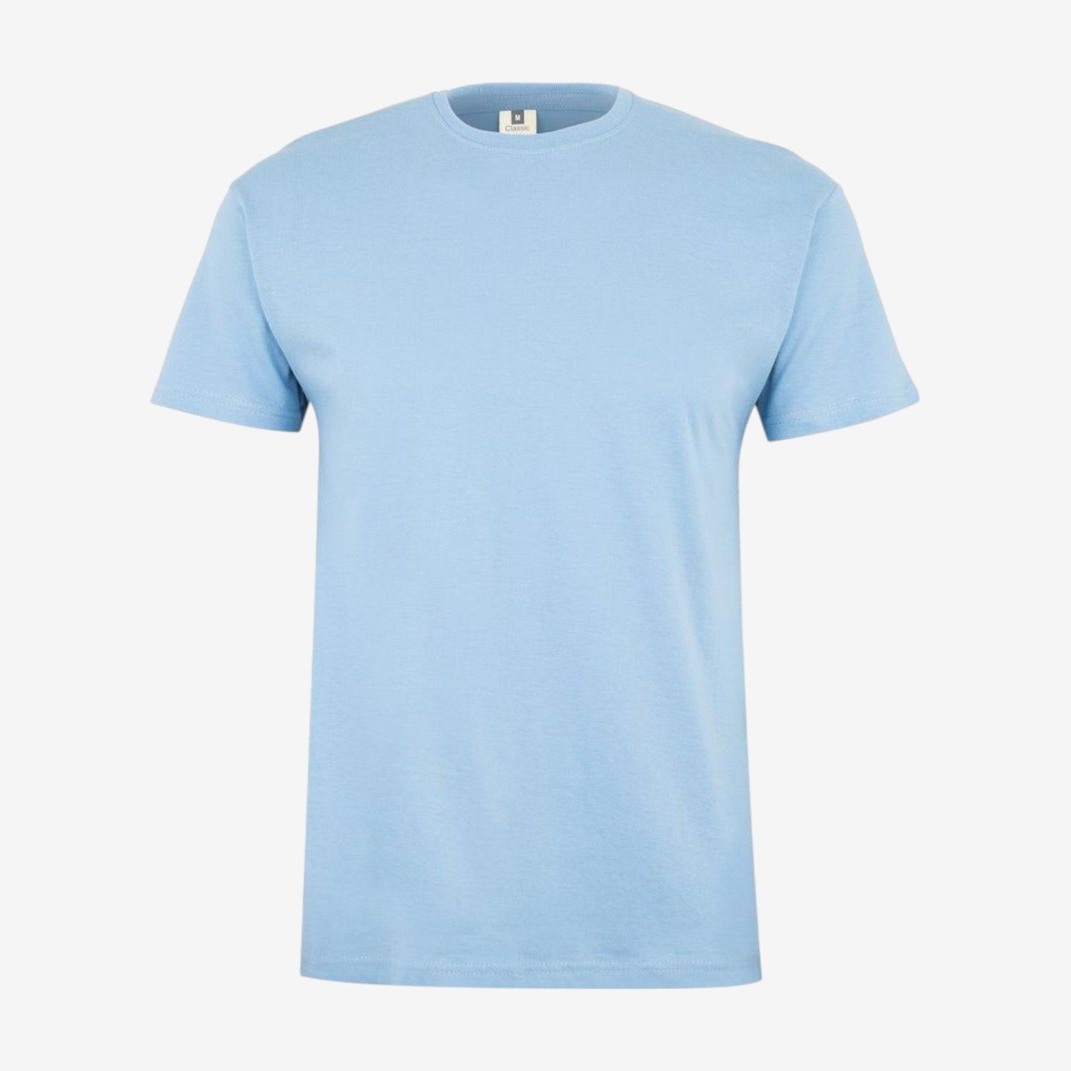 Camiseta manga corta de algodón con cuello redondo