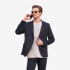 Americana poliéster elástico hombre con diseño moderno y tejido flexible