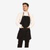 Delantal profesional de peto unisex color negro con bolsillo lateral y hebilla ajustable – Unifor Gran