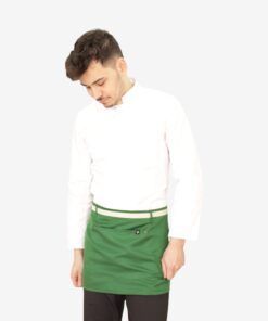 Delantal medio hostelería verde - beige