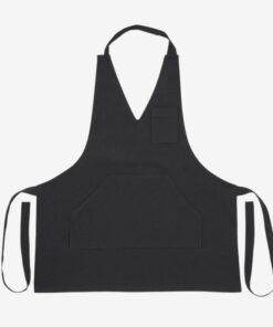 Delantal Tipo G para Mujer en color negro, con cuello tipo G, correas ajustables y tejido 100% poliéster antilejía y antimanchas – Unifor Gran