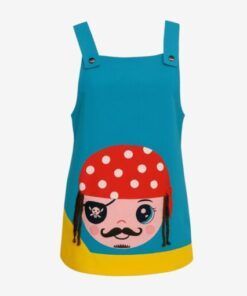 Bata de Maestra Infantil Pirata Azul y Amarillo