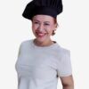 Gorro Champion estilo chef blanco con cierre de velcro, fabricación propia de Unifor Gran