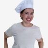Gorro Champion estilo chef blanco con cierre de velcro, fabricación propia de Unifor Gran