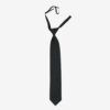 Corbata negra con nudo ajustable para uniforme o eventos