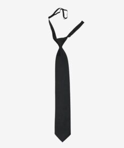 Corbata negra con nudo ajustable para uniforme o eventos
