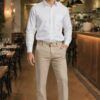 pantalón laboral hombre elástico resistente beige Roly Ritz uniforme trabajo hostelería