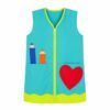 bata maestra corazon y lapices uniforme escolar personalizado