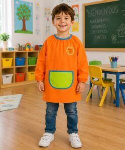 Baby escolar unisex naranja personalizado para guardería