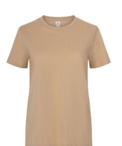 Camisetas básicas de manga corta para mujer modelo 155 de Mukua Velilla, disponibles en varios colores y tallas, fabricadas en algodón 100% transpirable, ideales para uso diario o laboral.