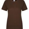 Camisetas básicas de manga corta para mujer modelo 155 de Mukua Velilla, disponibles en varios colores y tallas, fabricadas en algodón 100% transpirable, ideales para uso diario o laboral.