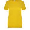 Camisetas básicas de manga corta para mujer modelo 155 de Mukua Velilla, disponibles en varios colores y tallas, fabricadas en algodón 100% transpirable, ideales para uso diario o laboral.