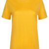 Camisetas básicas de manga corta para mujer modelo 155 de Mukua Velilla, disponibles en varios colores y tallas, fabricadas en algodón 100% transpirable, ideales para uso diario o laboral.