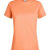 Camisetas básicas de manga corta para mujer modelo 155 de Mukua Velilla, disponibles en varios colores y tallas, fabricadas en algodón 100% transpirable, ideales para uso diario o laboral.