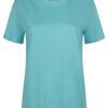 Camisetas básicas de manga corta para mujer modelo 155 de Mukua Velilla, disponibles en varios colores y tallas, fabricadas en algodón 100% transpirable, ideales para uso diario o laboral.