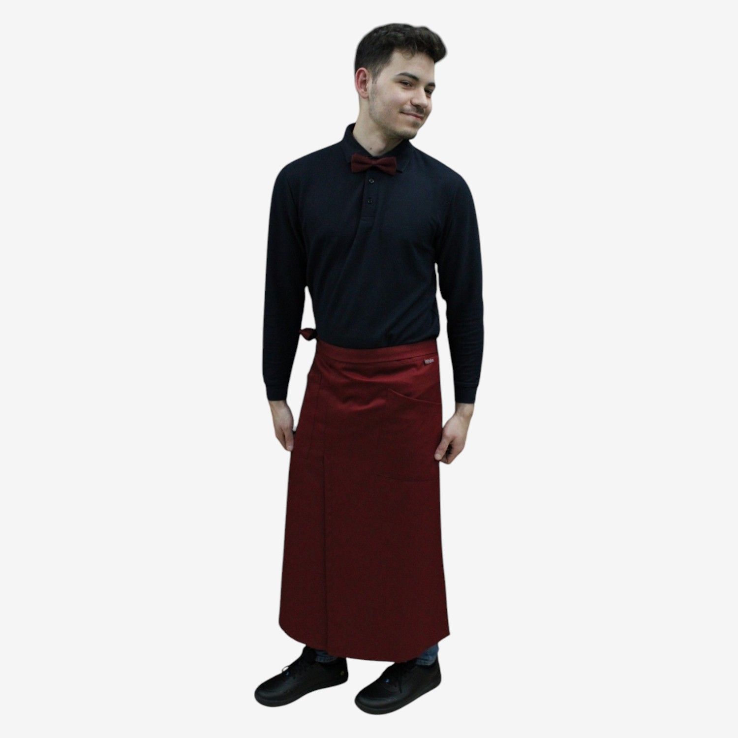 Delantal francés largo con diseño elegante y funcional