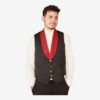 Chaleco cuello smoking con corte profesional y diseño clásico