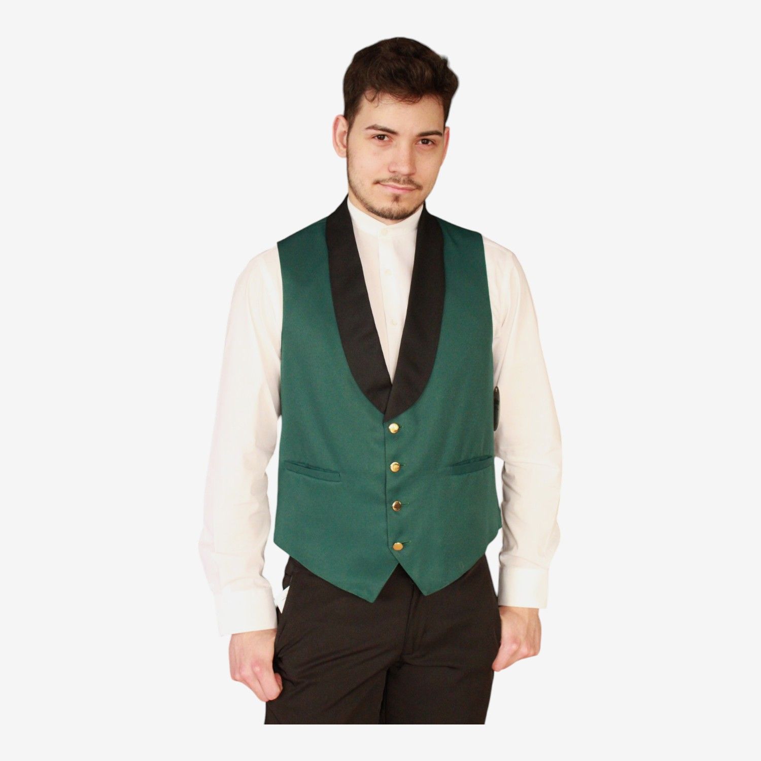 Chaleco cuello smoking con corte profesional y diseño clásico