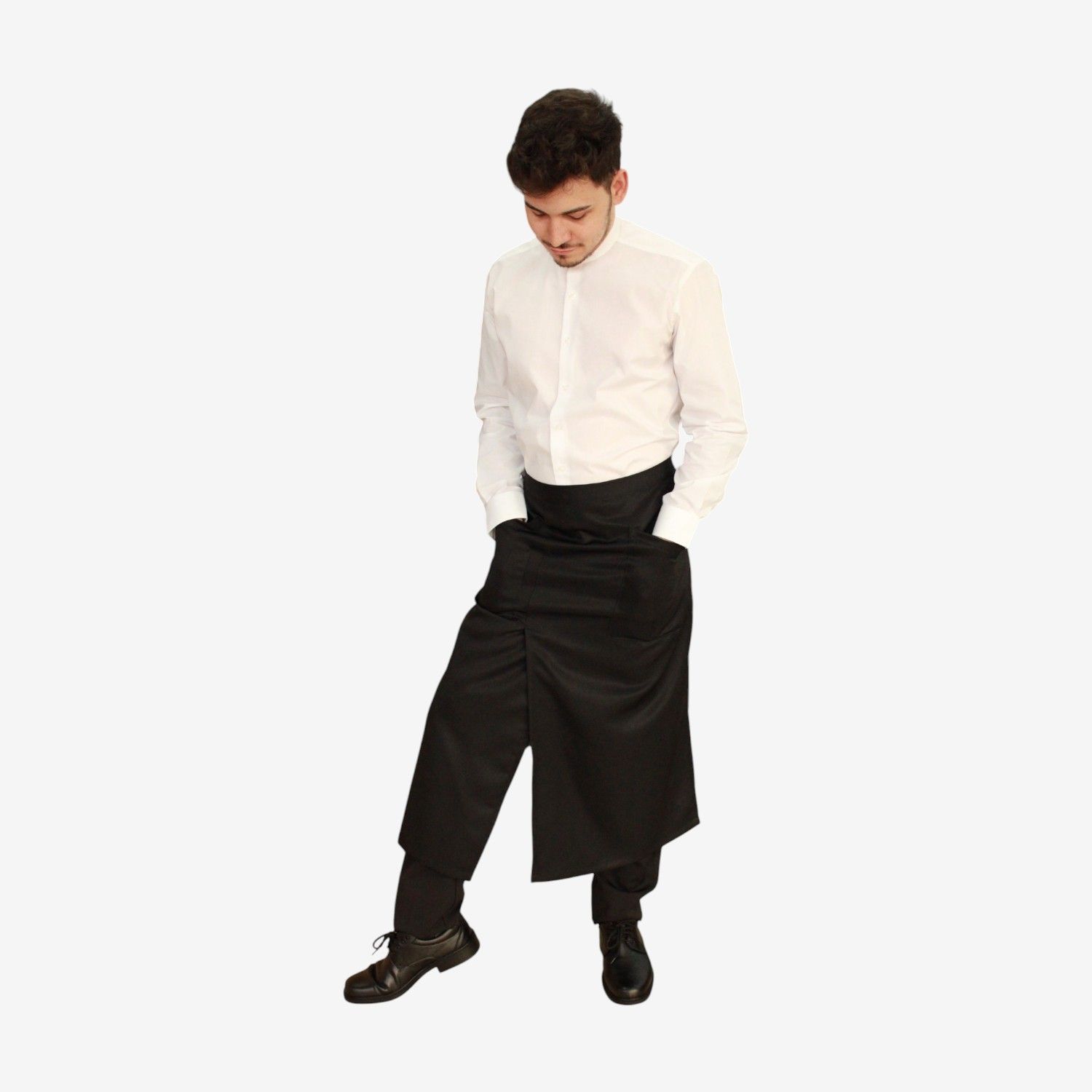 Delantal francés largo con diseño elegante y funcional