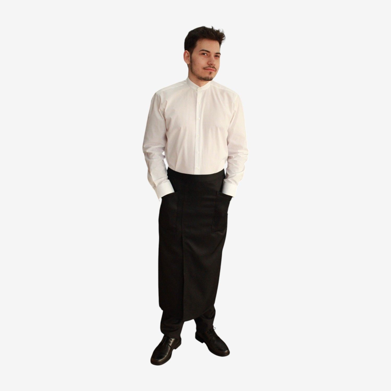 Delantal francés largo con diseño elegante y funcional