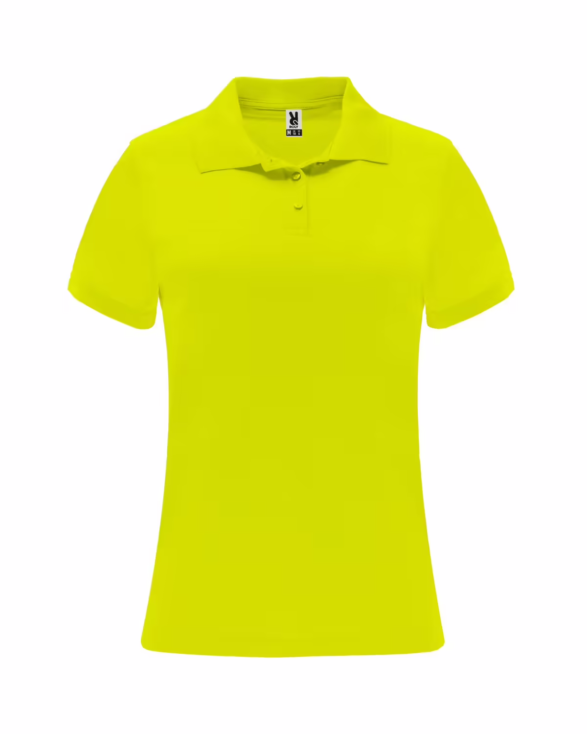 Polo Monzha Mujer en color amarillo flúor, ideal para uniforme profesional, cómodo y transpirable.