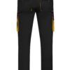Pantalón de trabajo stretch multibolsillos bicolor en combinación Negro/Amarillo, modelo Velilla 103024S