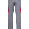 Pantalón de trabajo stretch multibolsillos bicolor en combinación Gris/Rojo, modelo Velilla 103024S