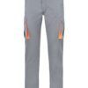 Pantalón de trabajo stretch multibolsillos bicolor en combinación Gris/Naranja, modelo Velilla 103024S