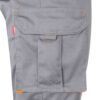 Pantalón de trabajo stretch multibolsillos bicolor en combinación Gris/Naranja, modelo Velilla 103024S