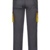 Pantalón de trabajo stretch multibolsillos bicolor en combinación Gris/Amarillo, modelo Velilla 103024S
